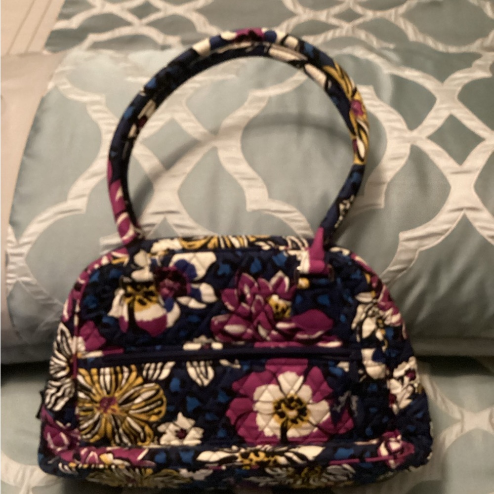Retired style Vera Bradley turn lock satchel with matching wallet in EUC